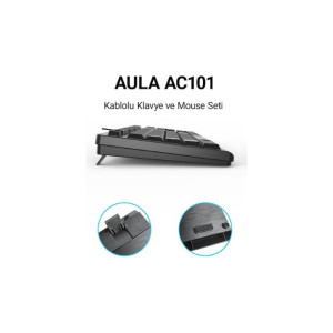 Aula AC101 Kablolu Klavye Mous...