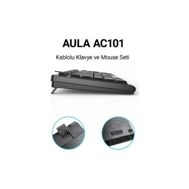 Aula AC101 Kablolu Klavye Mouse Seti - OUTLET