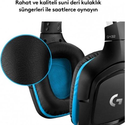 Logitech G432 7.1 Kablolu Kulak Üstü Oyuncu Kulaklığı Outlet