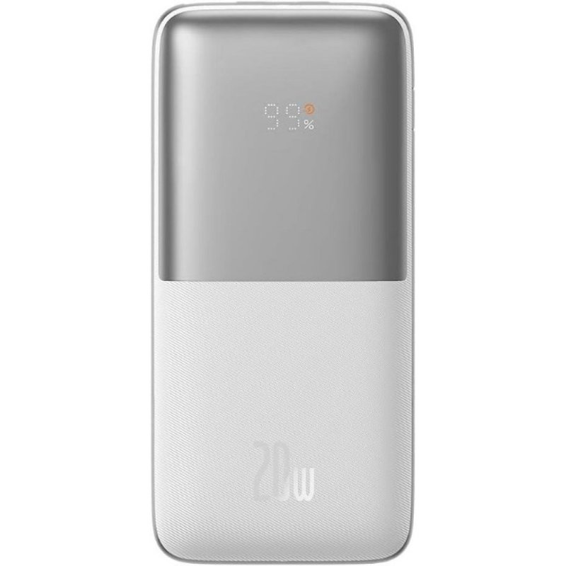 Baseus Bipow Pro Overseas 10000 mAh 20W Dijital Ekranlı Powerbank Beyaz Teşhir