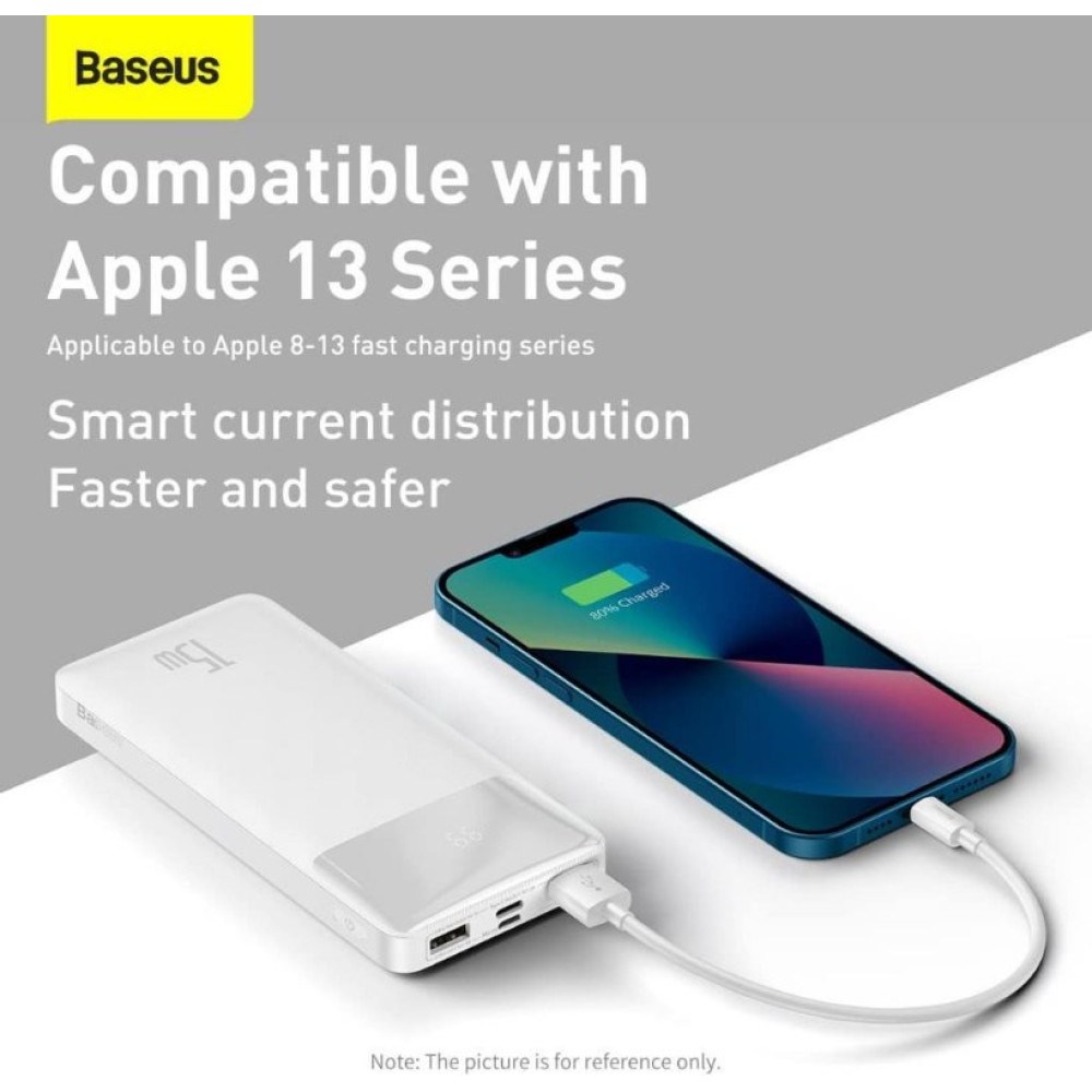 Baseus Bipow Pro Overseas Beyaz 10000 mAh Powerbank Baseus Bipow Pro Overseas Beyaz 10000 mAh Powerbank