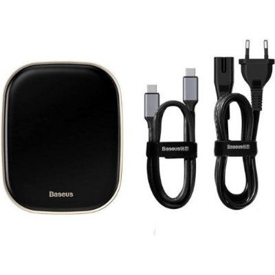 Baseus, Çok Fonksiyonlu Bilgisayar/Telefon Hub Adaptörü, Siyah, Giriş: USB Type C,Seyahat Boy Teşhir
