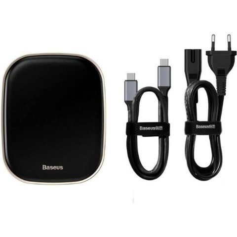 Baseus, Çok Fonksiyonlu Bilgisayar/Telefon Hub Adaptörü, Siyah, Giriş: USB Type C,Seyahat Boy Teşhir