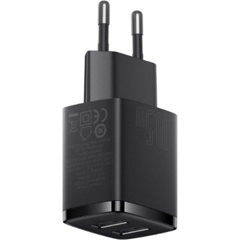 Baseus Compact QC 10.5W USB Siyah Şarj Adaptörü