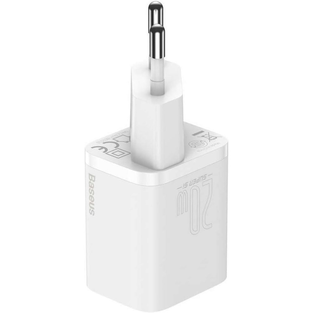 Baseus Super Si QC 20 W Type-C Beyaz Hızlı Şarj Adaptörü Teşhir