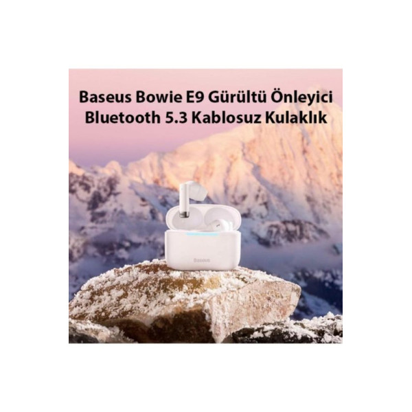 Baseus Bowie E9 TWS Kulak İçi Bluetooth Kulaklık Beyaz