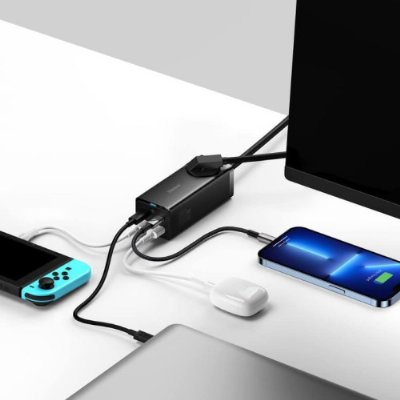 Baseus Gan3 30 W Type-C Siyah Hızlı Şarj Adaptörü Teşhir
