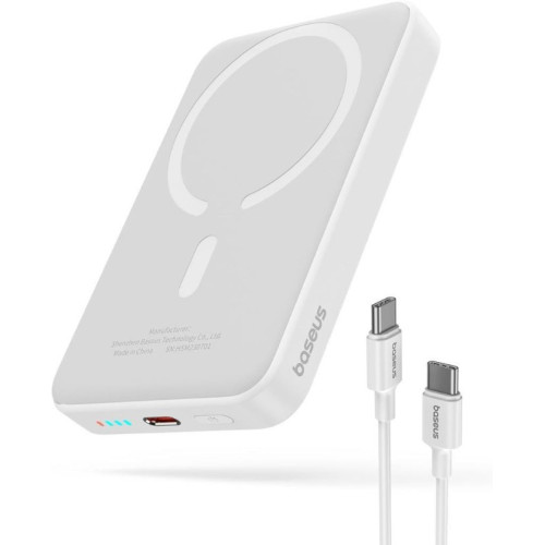 Baseus MgSafe Mini Overseas Edition Beyaz 10000 mAh Hızlı Şarj Kablosuz Powerbank - Teşhir