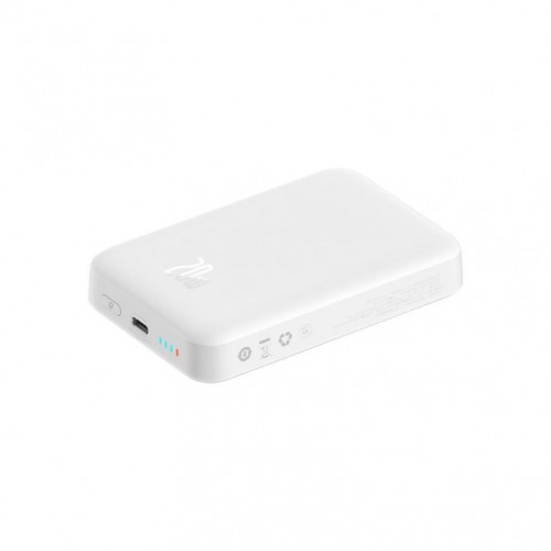 Baseus MgSafe Mini Overseas Edition 20 W 10000 mAh Beyaz Kablosuz Şarj Powerbank