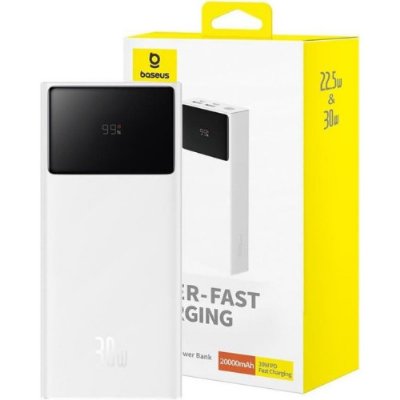Baseus Star Lord 30 W Beyaz 20000 mAh Hızlı Şarj Powerbank