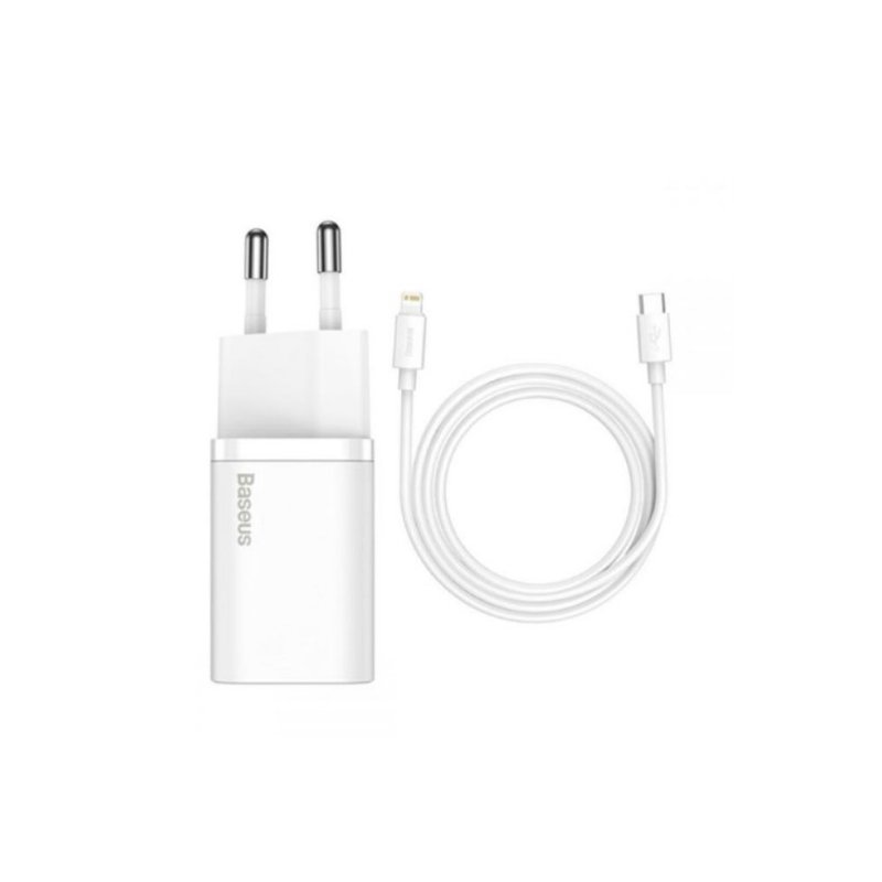 Baseus Super Si 20 W Beyaz Lightning Kablolu Hızlı Şarj Aleti Outlet