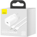 Baseus Super Si PD 25 W Beyaz Type-C Kablolu Hızlı Şarj Aleti Teşhir