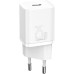 Baseus Super Si Power Delivery 25W USB-C & USB-C Kablo ve Hızlı Şarj Cihazı Seti, Beyaz