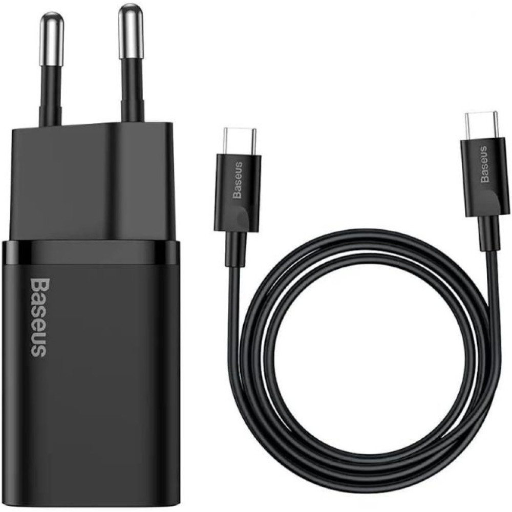 Baseus Super Si PD 25 W Siyah Type-C Kablolu Hızlı Şarj Aleti Teşhir