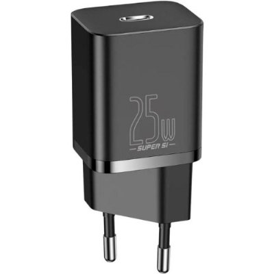 Baseus Super Si PD 25 W Siyah Type-C Kablolu Hızlı Şarj Aleti Teşhir