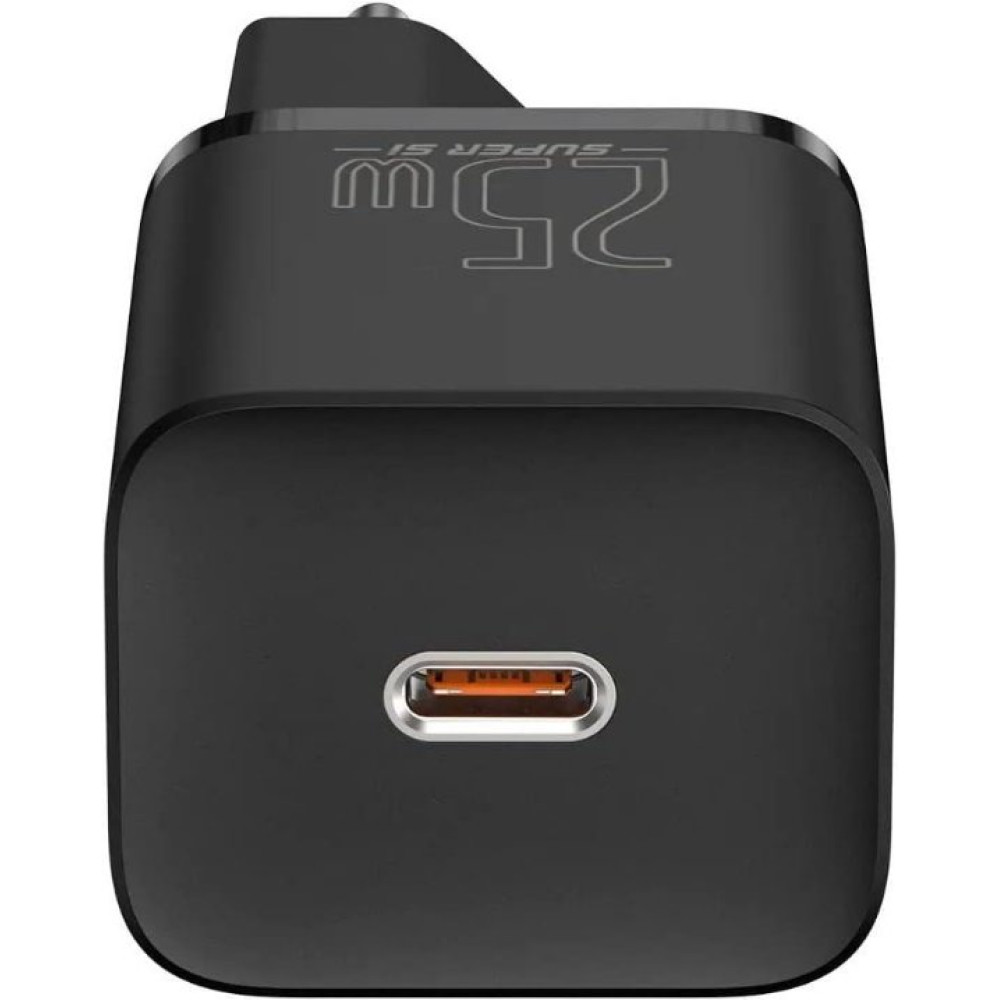 Baseus Super Si PD 25 W Siyah Type-C Kablolu Hızlı Şarj Aleti Teşhir