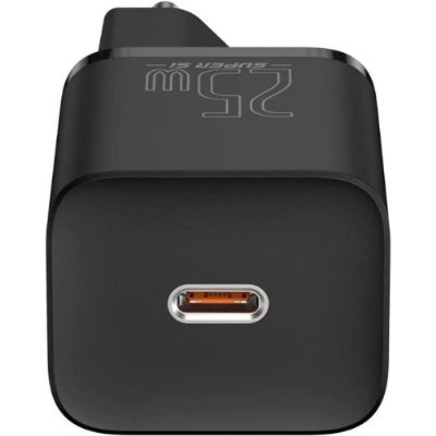 Baseus Super Si PD 25 W Siyah Type-C Kablolu Hızlı Şarj Aleti Teşhir