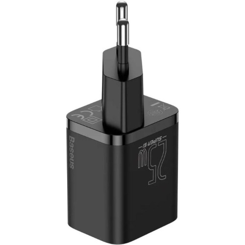 Baseus Super Si PD 25 W Siyah Type-C Kablolu Hızlı Şarj Aleti Teşhir
