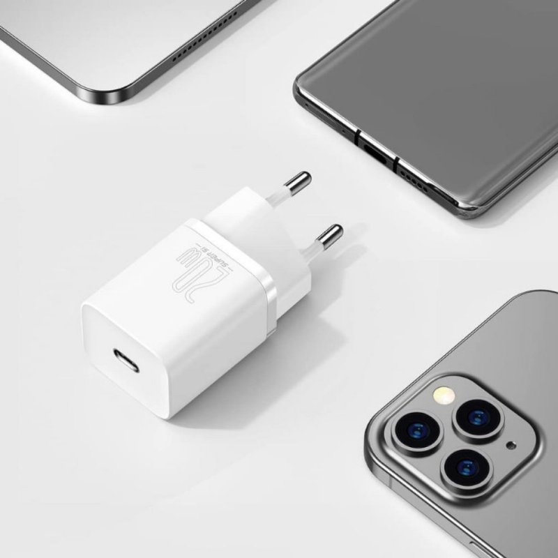 Baseus Super Si QC 20W Type-C Şarj Cihazı Beyaz