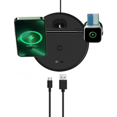 Baseus Swan 3in1 Kablosuz Şarj Aleti Teşhir