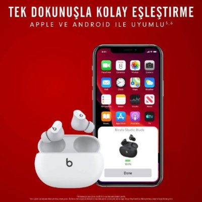 Beats Studio Buds TWS Beyaz Kulak İçi Bluetooth Kulaklık