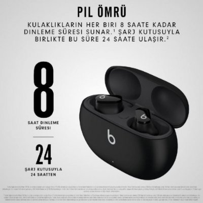 Beats Studio Buds, Gürültü Önleme Özellikli - Siyah 