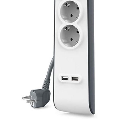Belkin BSV401VF2M 525 Joule 2 USB'li 4'lü 2 m Akım Korumalı Priz Teşhir