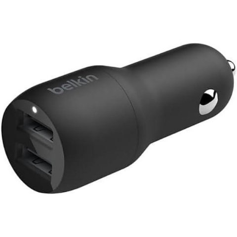 Belkin 24W 2 Port USB Siyah Hızlı Araç Şarj Cihazı Teşhir