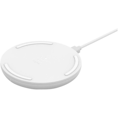 Belkin BoostCharge 10 W, iPhone 15, 14, 13, 12, SE, 11, XS, XR, X,8, Samsung Galaxy, Google Pixel uyumlu Hızlı Kablosuz Şarj Cihazı, Beyaz Teşhir