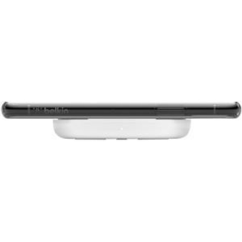 Belkin BoostCharge 10 W, iPhone 15, 14, 13, 12, SE, 11, XS, XR, X,8, Samsung Galaxy, Google Pixel uyumlu Hızlı Kablosuz Şarj Cihazı, Beyaz Teşhir