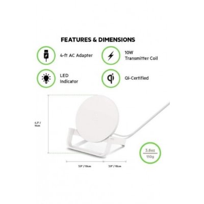 Belkin 10w Kablosuz Şarj Standı Beyaz