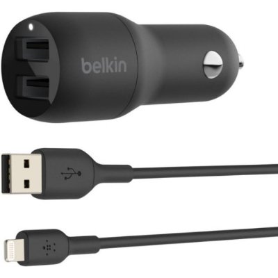 Belkin 24W 2 Port USB Siyah Hızlı Araç Şarj Cihazı Teşhir