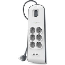 Belkin BSV604VF2M 650 Joule 2 USB'li 6'lı 2 m Akım Korumalı Priz Teşhir