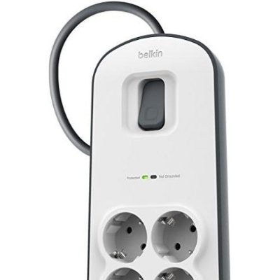 Belkin BSV604VF2M 650 Joule 2 USB'li 6'lı 2 m Akım Korumalı Priz Teşhir