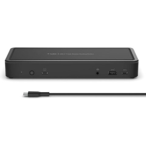 Belkin USB C Bağlantı İstasyonu (2 HDMI 2.0 Bağlantı Noktası, 2 DisplayPort 1.4, 3 USB C, 5 USB A Bağlantı Noktası, USB C Aygıtları için 1 Gigabit Ethernet Bağlantı Noktası) Teşhir