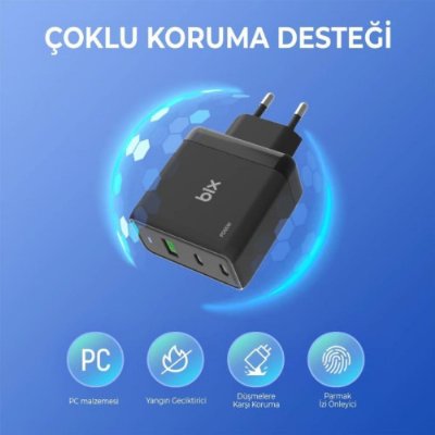Bix BX65GD 65 W PD Şarj Adaptörü Teşhir