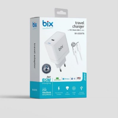 Bix BX-UC65WFTA 2 m Type-C 65 W Hızlı Ev Şarj Cihazı - TEŞHİR