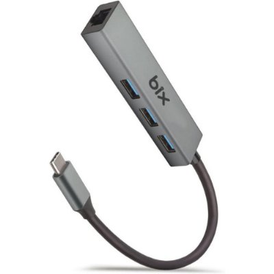 Bix Bxc06hb Type-c'den 3 Bağlantı Noktalı Gigabit Ethernet Usb 3.2 Hub - Teşhir