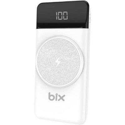 Bix PB102 Beyaz 10000 mAh Hızlı Şarj Kablosuz Powerbank Outlet