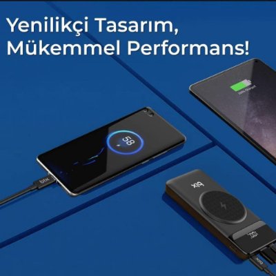 Bix PB102 Beyaz 10000 mAh Hızlı Şarj Kablosuz Powerbank Outlet