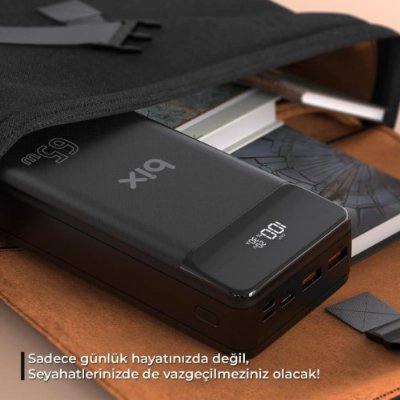 Bix PB301 Beyaz 30000 mAh Hızlı Şarj Powerbank Outlet