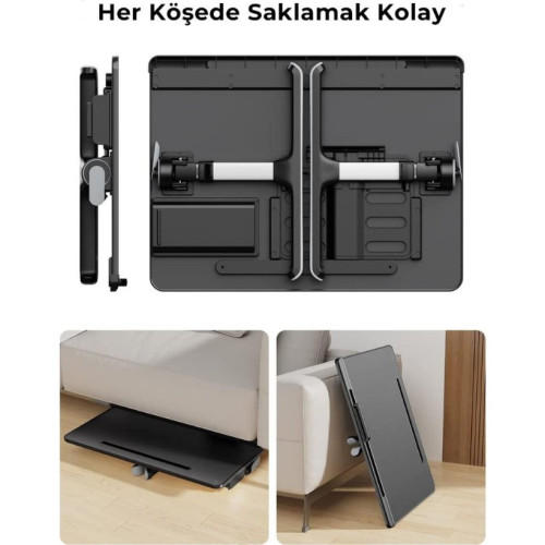 Bix Saiji K7 Ultimate Notebook ve Tablet Çalışma Masası Siyah