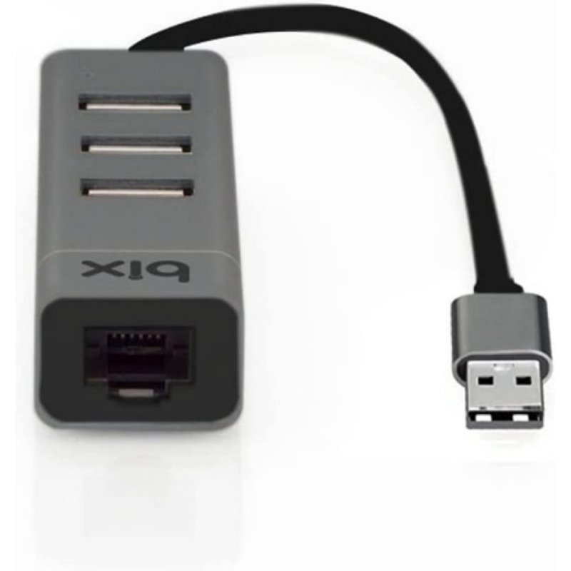 Bix BX03HB 4in1 USB Hub 1Gbps Ethernet, 3x USB 2.0 Macbook, iMac / Windows Uyumlu Çoklayıcı Adaptör
