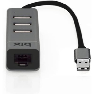 Bix BX03HB 4in1 USB Hub 1Gbps Ethernet, 3x USB 2.0 Macbook, iMac / Windows Uyumlu Çoklayıcı Adaptör