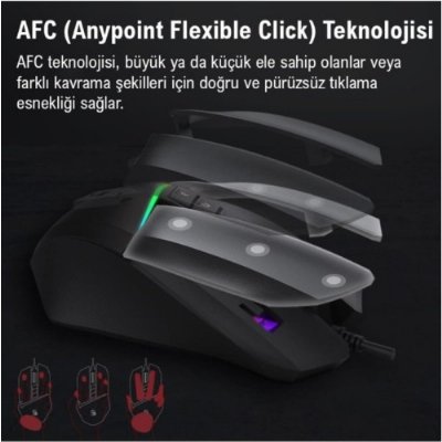 Bloody W60 Max Kırmızı RGB Optik Kablolu Oyuncu Mouse