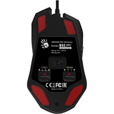 Bloody W60 PRO STONE BLACK W60 Pro Optik Rgb Kablolu Gaming Mouse