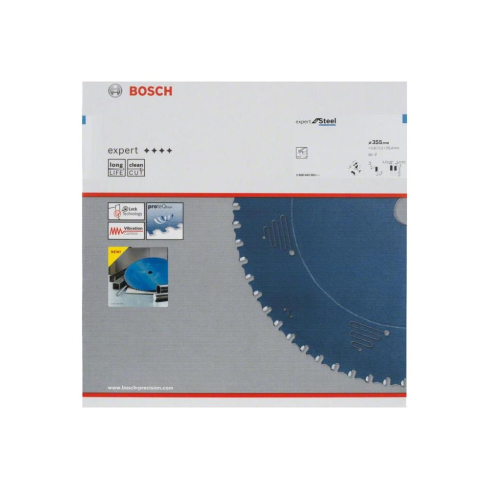 Bosch Elmas 355x25,40 Mm 90 Diş Çelik Metal Testeresi Expert 2608643063 Teşhir