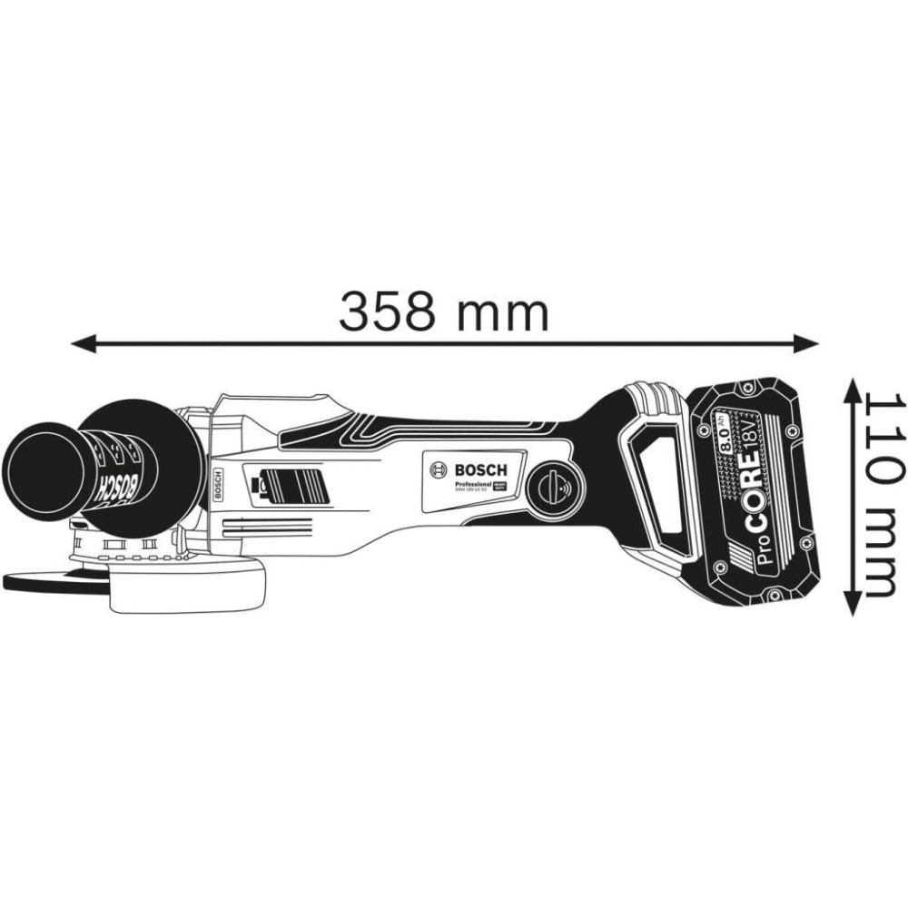 Bosch GWX 18V-15 SC Aküsüz Taşlama Makinesi