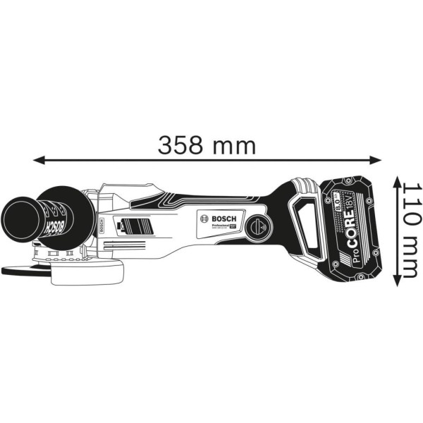 Bosch GWX 18V-15 SC Aküsüz Taşlama Makinesi