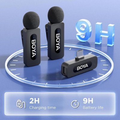 Boya BY-V20 Ultra Kompakt İkili Type-C Kablosuz Yaka Mikrofonu- TEŞHİR